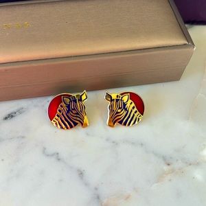 vintege meow zebra earring